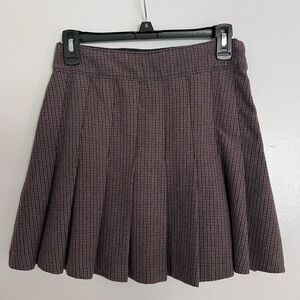 Abercrombie & Fitch Pleated Houndstooth Skirt